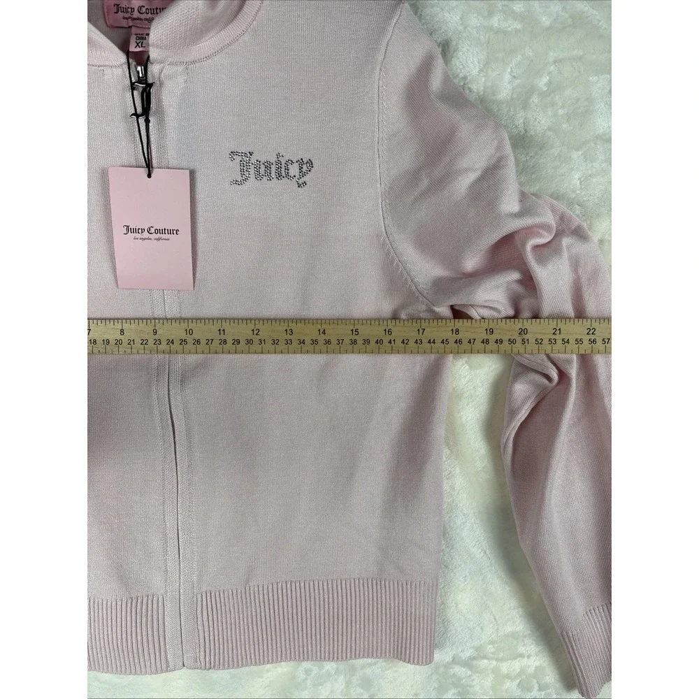 Juicy Couture Pink Knit Sweater Hoodie & Pants Set‎ Outfit Sz XL Lounge Y2k 90's